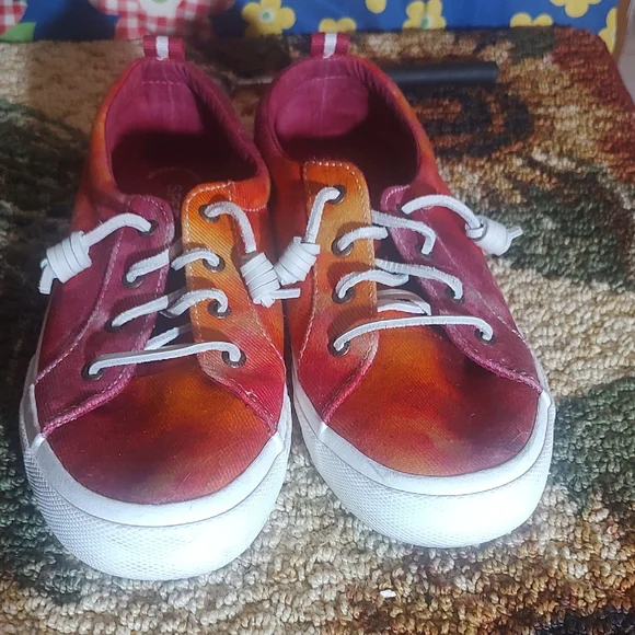 Woman's Sperry Shoes GC size 10 Va Tech Colors - Picture 1 of 4